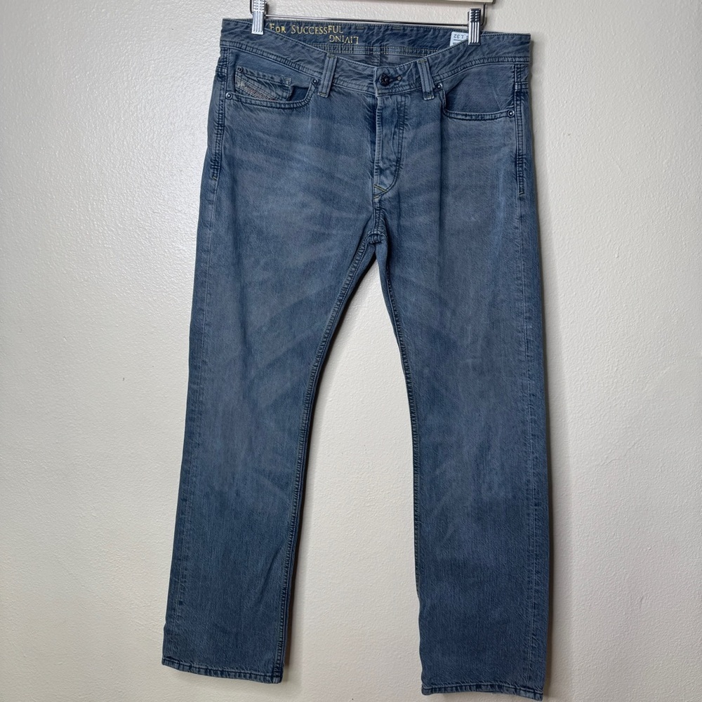 Diesel Jeans Men's 34X32 Gray Viker R-Box Straight Regular Fit Made in Italy